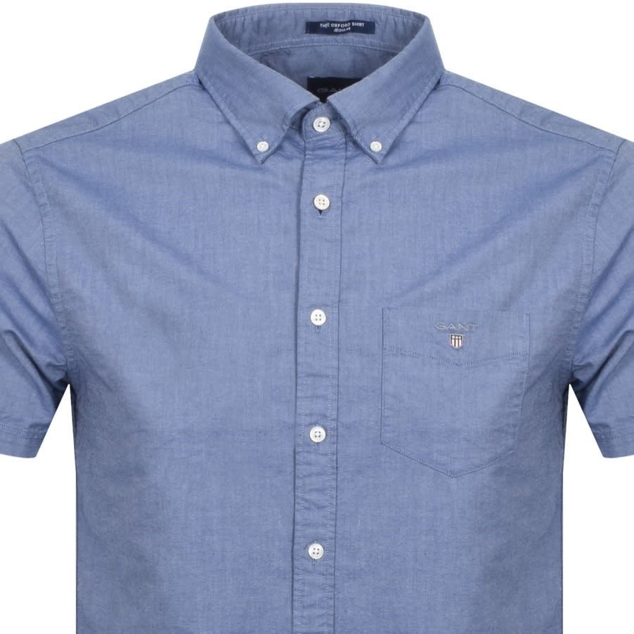 Alternative Image for ProductGant Oxford Regular Fit Short Sleeved Shirt Blue2